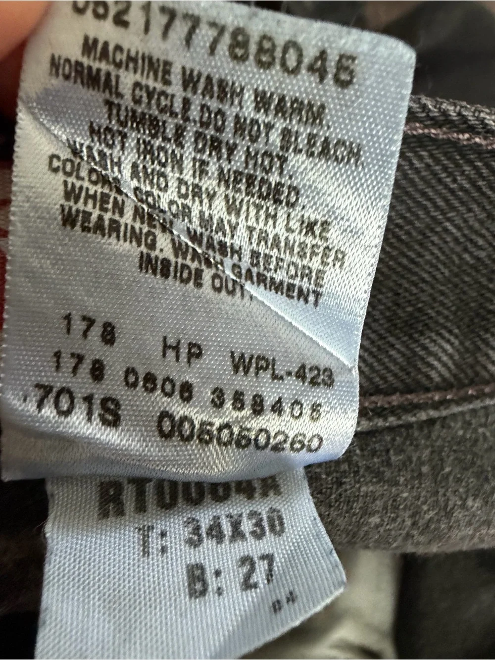 Levi's Men's Black Straight Jeans W34 L30